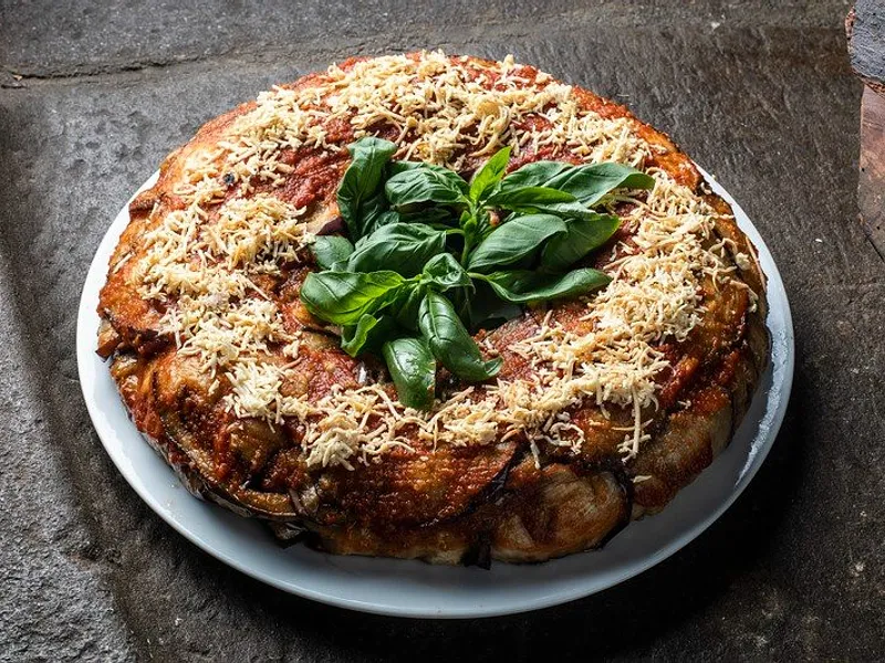Timballo di maccheroni e melanzane