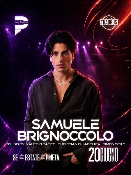 Samuele Brignoccolo alla Discoteca La Pineta
